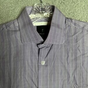 Peter Jackson Button Up Shirt Mens Size Medium Purple Egyptian Cotton‎ Office
